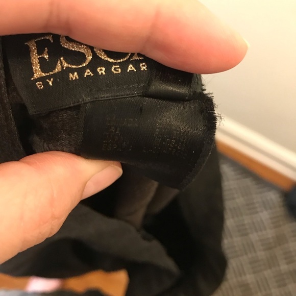 Vintage Escada Trouser Pants 44 large wide leg gray charcoal - Picture 10 of 10